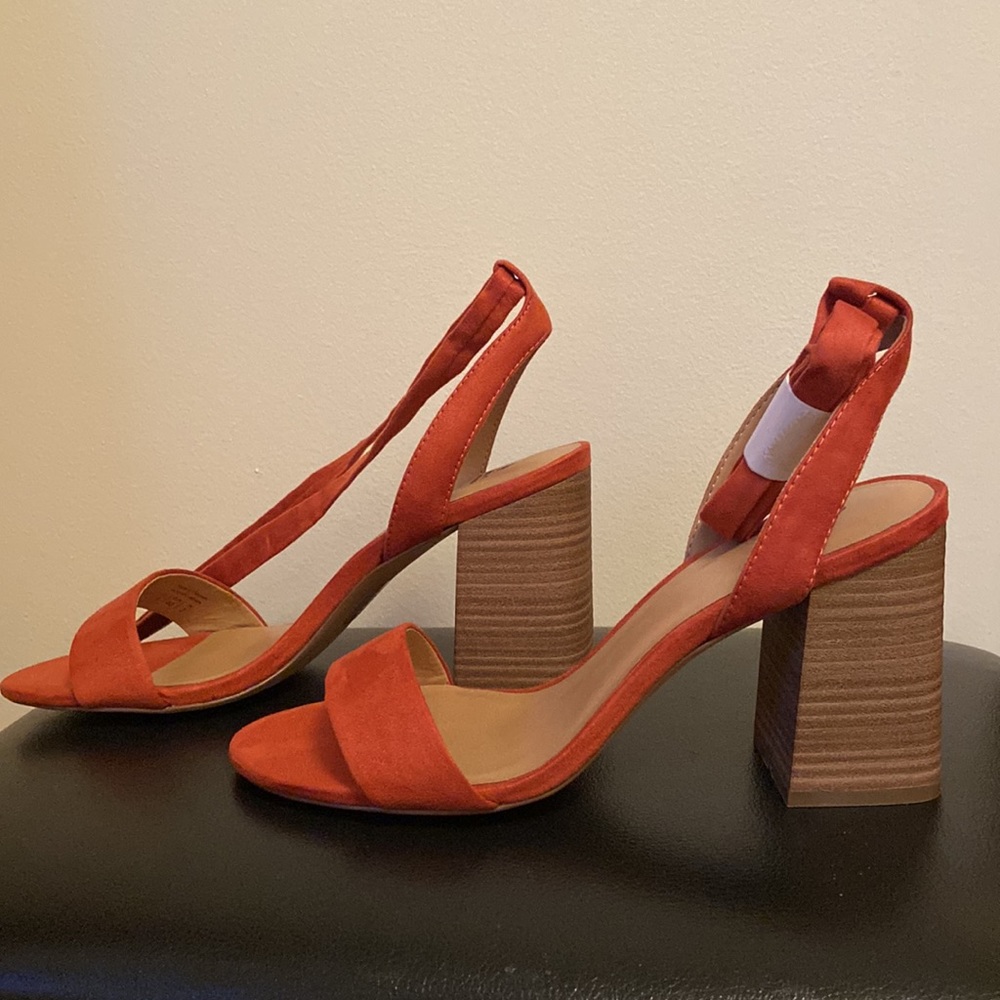 Call it spring vegan strappy heels burnt orange